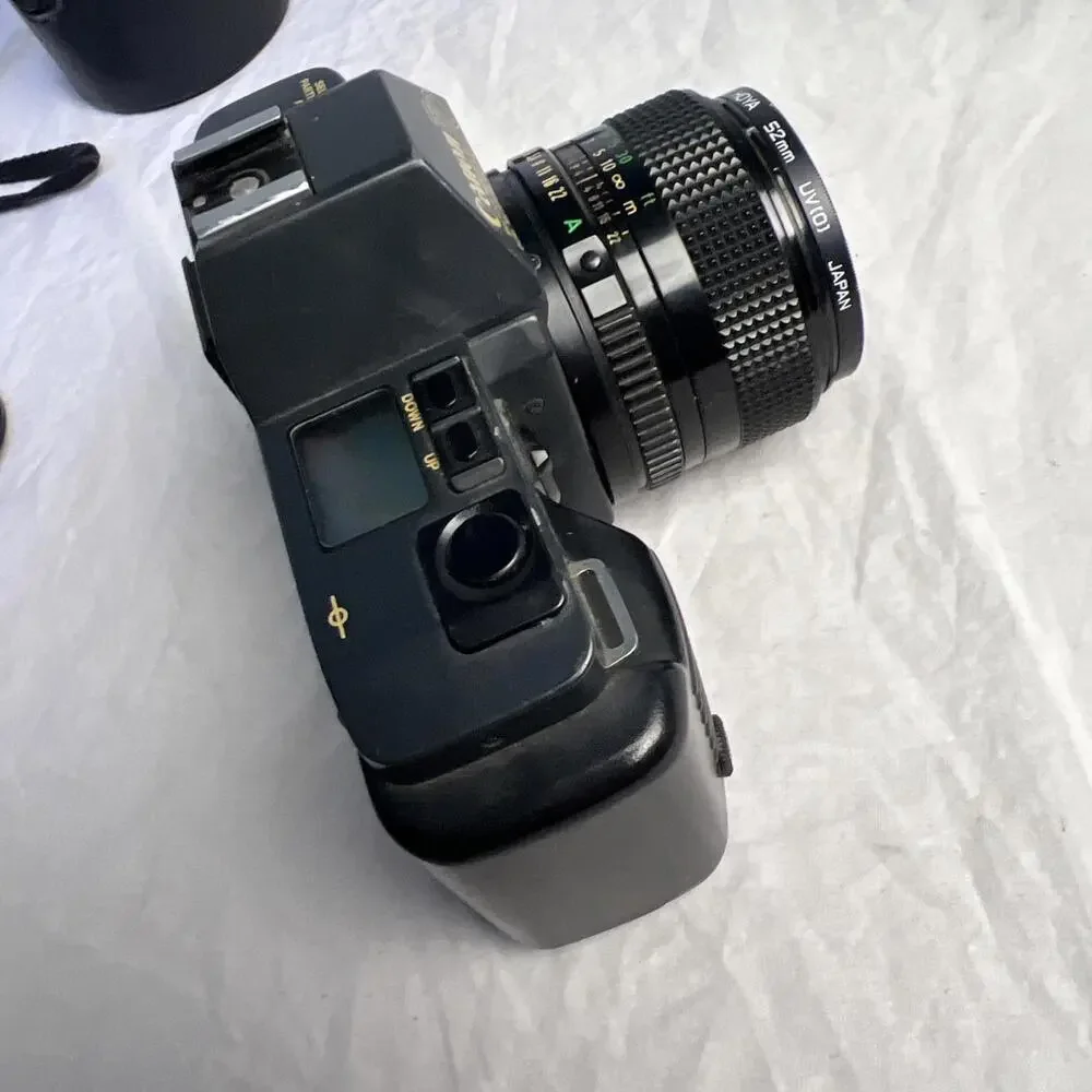 Canon T70 35mm Film SLR Camera w/3 lenses Tested Working*